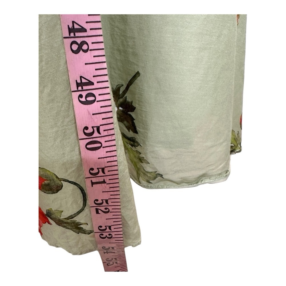 L.K. Bennett Women Dress Maxi Size 4  Green‎ Floral  V-Neck Backless Lined - Picture 5 of 16